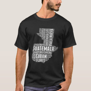 Guatemala Word Cloud Art Country Map Men Women T-Shirt