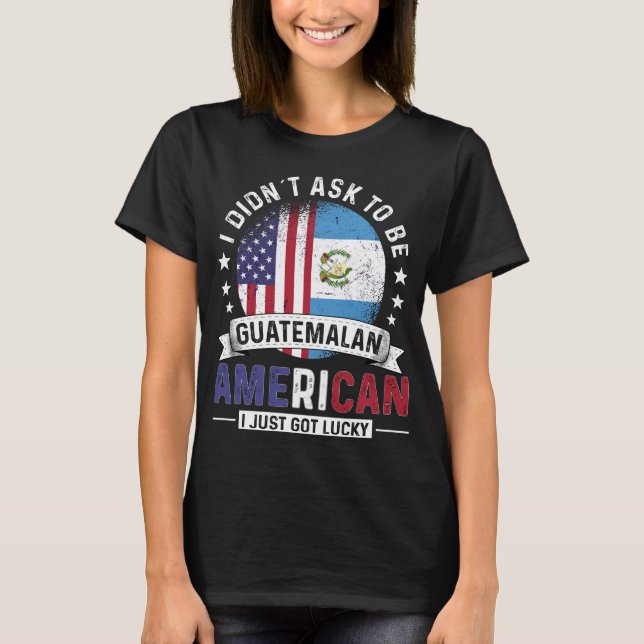 Guatemalan American Flags Pride Guatemala Flag T-Shirt (Front)
