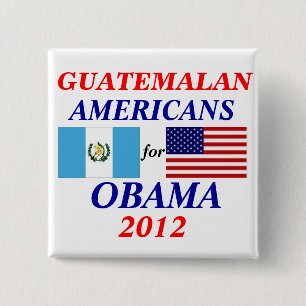 Guatemalan americans for obama 15 cm square badge