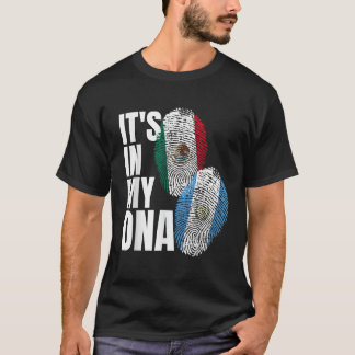 Guatemalan And Mexican DNA Flag Heritage T-Shirt