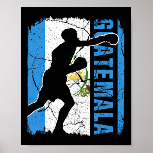 Guatemalan Boxing Team Guatemala Flag Boxing Glove Poster