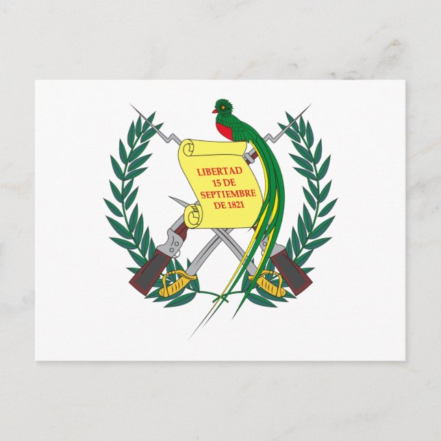 Guatemalan Coat of Arms Postcard (Front)
