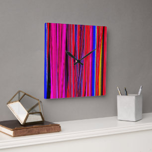 Guatemalan fabrics: treasure of Chichicastenango Square Wall Clock