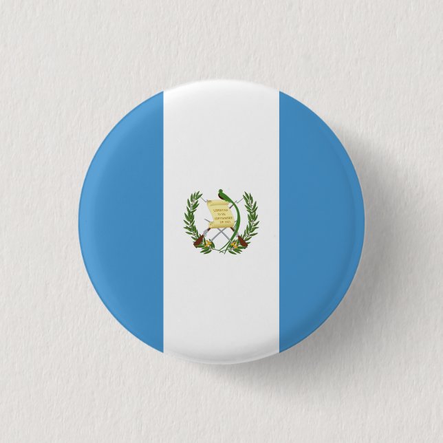 Guatemalan Flag, Flag of Guatemala 3 Cm Round Badge (Front)