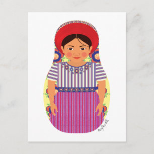 Guatemalan Matryoshka Postcard