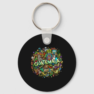 Guatemalan Monuments And Guatemala City Key Ring