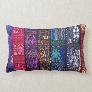 Guatemalan textile designs lumbar cushion