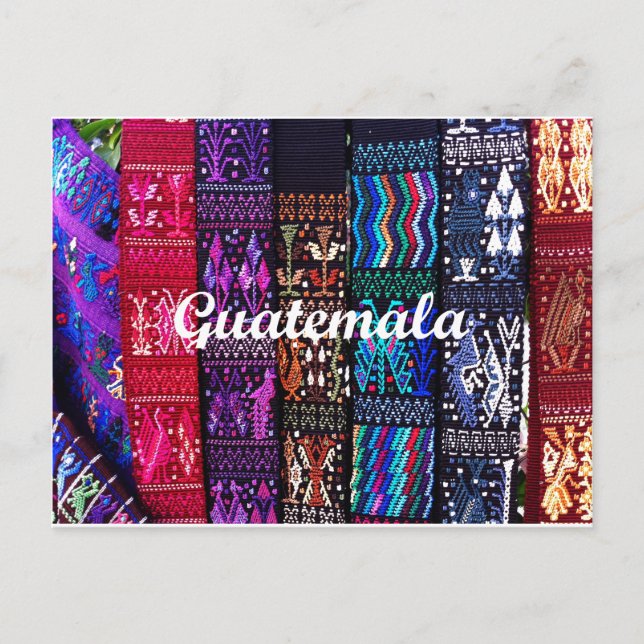 Guatemalan textile designs. postcard (Front)
