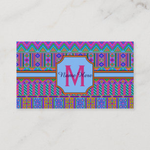 Guatemalan Tribal Monogram Business Or Personal Card