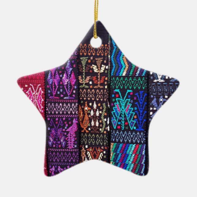 Guatemala's beautiful design ceramic tree decoration (Front)