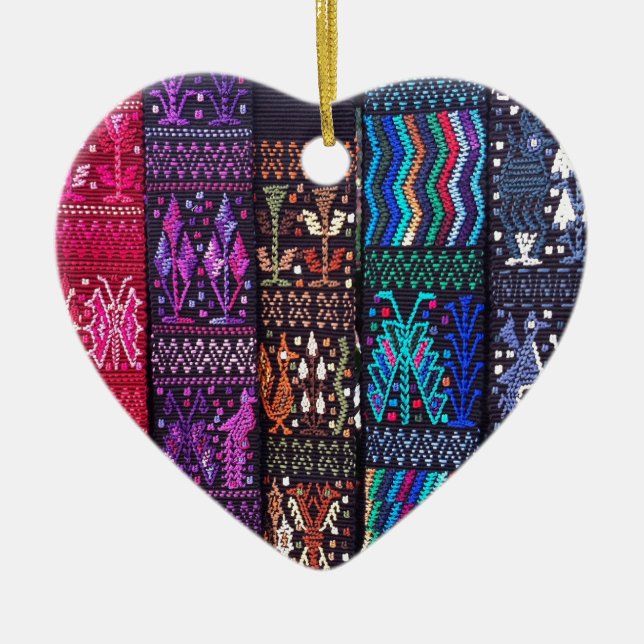 Guatemala's beautiful design ceramic tree decoration (Front)