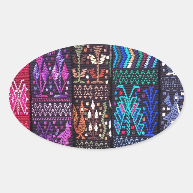 Guatemala's beautiful design oval sticker (Front)