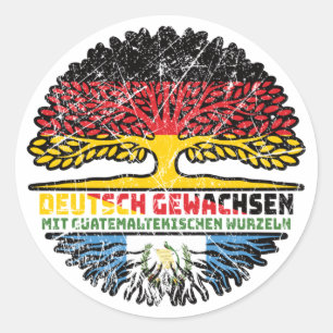 Guatemaltekisch Deutsch Deutschland Baum Classic Round Sticker