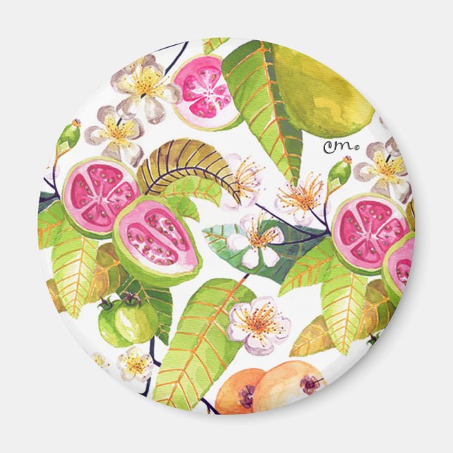 Guava Flowers Magnet (Front)