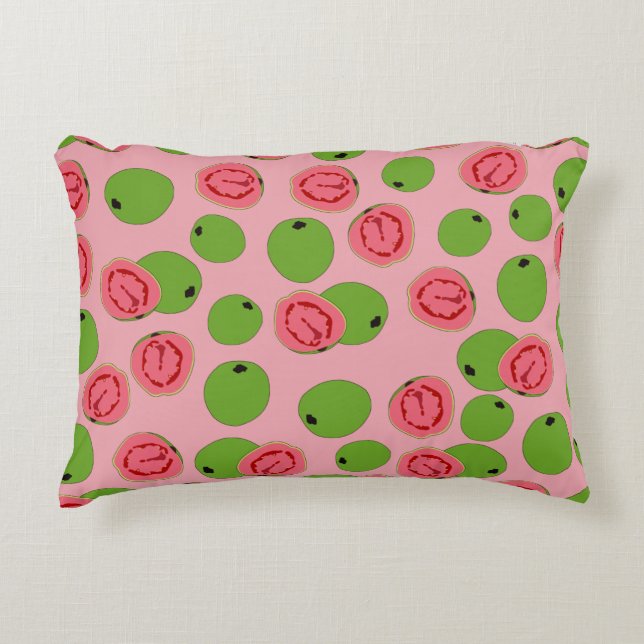 Guava Fruit Pattern Decorative Cushion (Front)