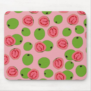 Guava Fruit Pattern Mouse Pad