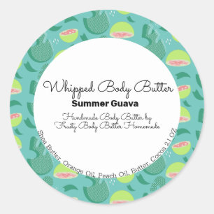 Guava Fruit Pop Body Butter Bath Branding Classic Round Sticker