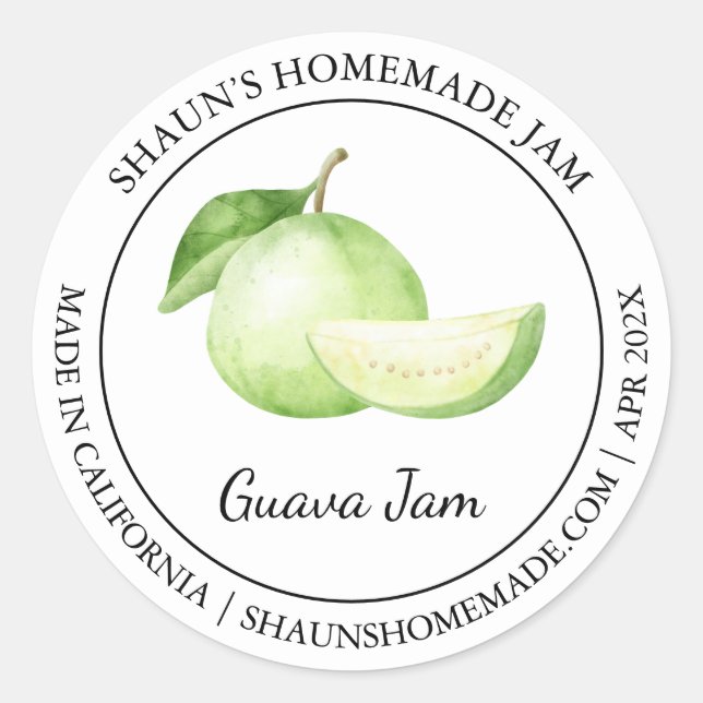 Guava Jam Modern label (Front)