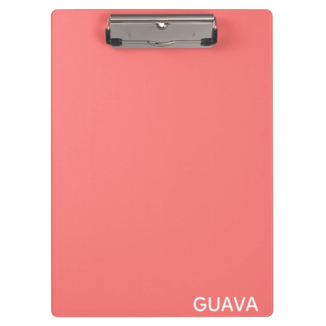 Guava pink colour name clipboard (Front)