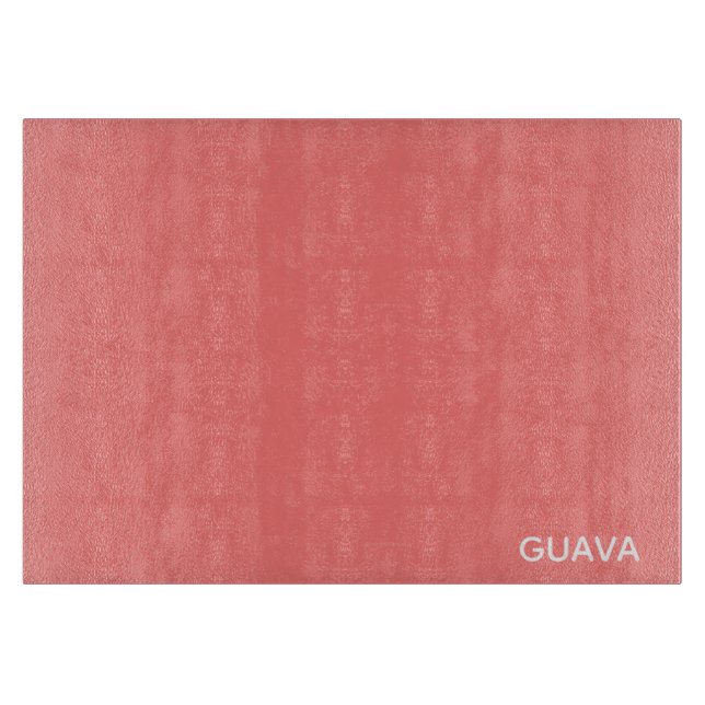 Guava pink colour name cutting board (Front)