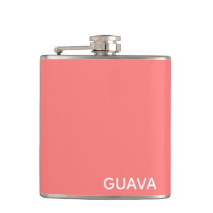 Guava pink colour name hip flask