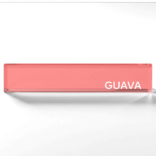 Guava pink colour name nameplate