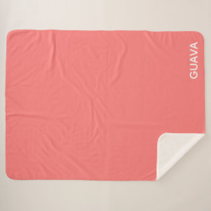 Guava pink colour name sherpa blanket