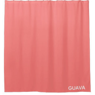 Guava pink colour name shower curtain