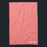 Guava pink colour name tea towel<br><div class="desc">Guava pink colour name</div>