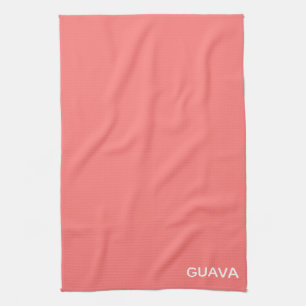 Guava pink colour name tea towel