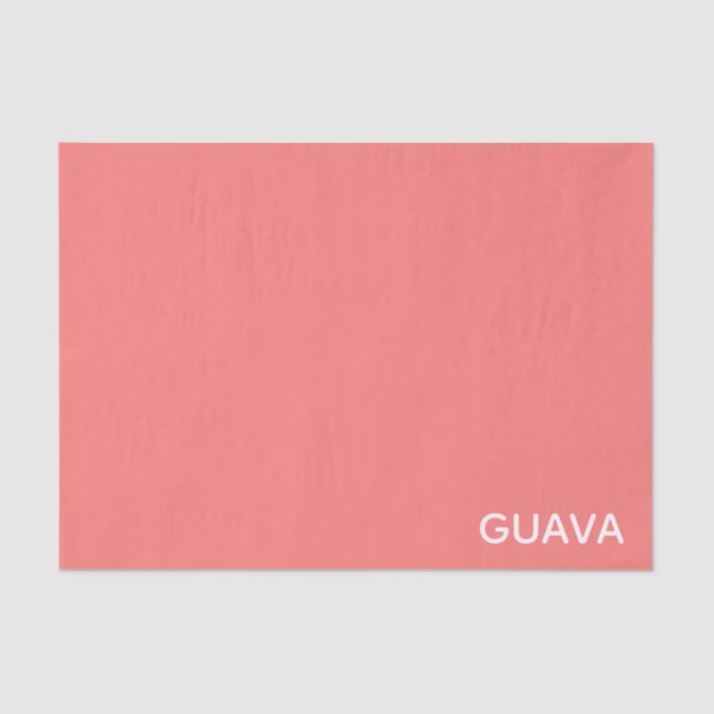 Guava pink colour name tissue paper (Front)