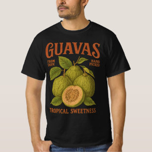 Guavas Retro Commercial Graphic   Vintage Tropical T-Shirt
