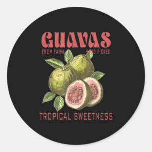 Guavas Retro Commercial Graphic,vintages Guavas,fr Classic Round Sticker