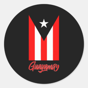 Guayama City Puerto Rico Flag S Classic Round Sticker