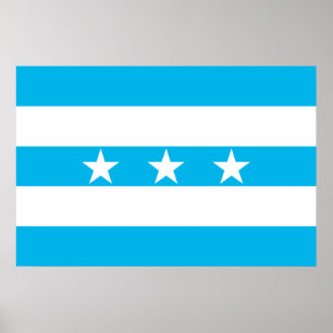Guayaquil, Ecuador flag Poster