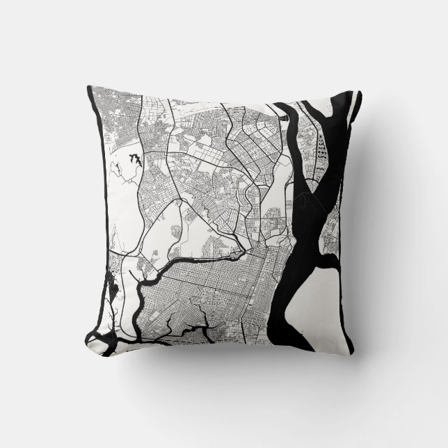 Guayaquil Ecuador Map Cushion (Front)