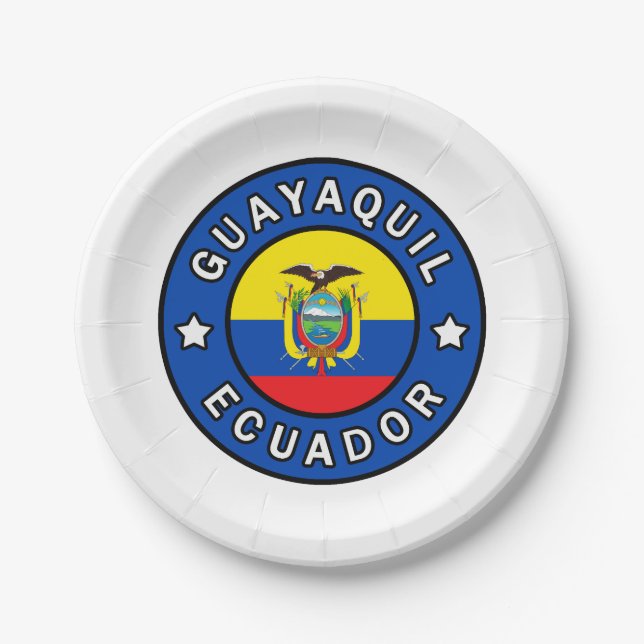Guayaquil Ecuador Paper Plate (Front)