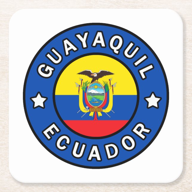 Guayaquil Ecuador Square Paper Coaster (Front)