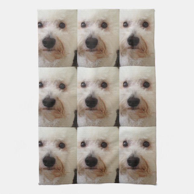"Gucci" a Bichon Frise -Kitchen Towel (Vertical)