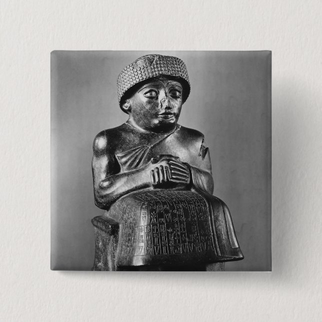 Gudea, Prince of Lagash 15 Cm Square Badge (Front)