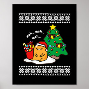 Gudetama Ugly Christmas Sweater Tee Poster