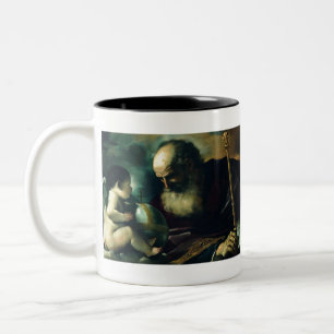 Guercino - God the Father and Angel - 1620 - Paint Two-Tone Coffee Mug