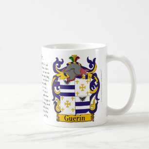 Guerin, the Origin, the Meaning and the Crest Coffee Mug
