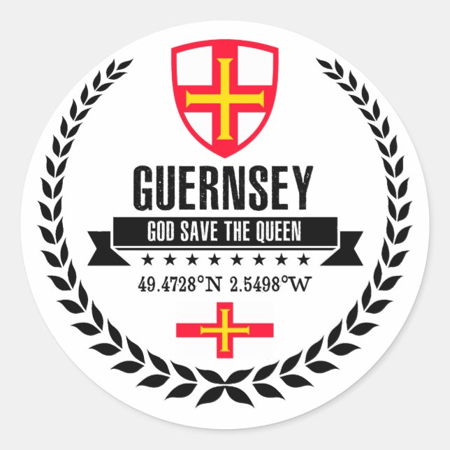 Guernsey Classic Round Sticker (Front)