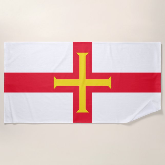 Guernsey Flag Beach Towel (Front)