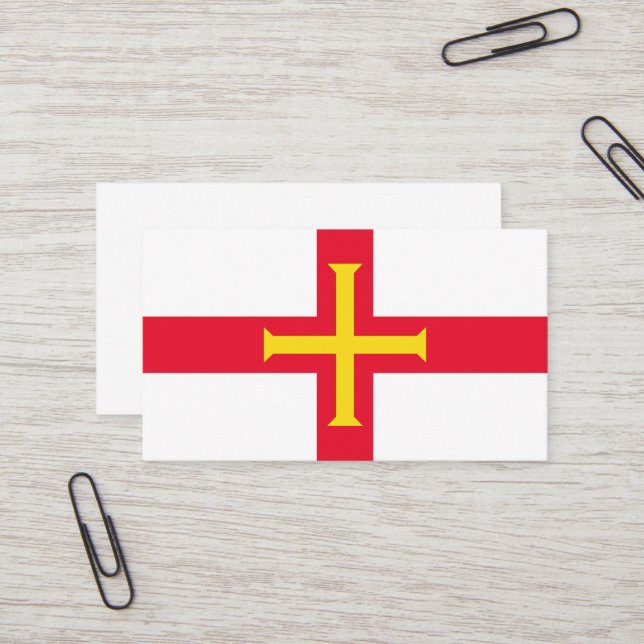 Guernsey flag business card (Front/Back In Situ)