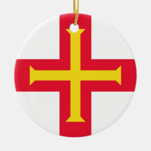 Guernsey flag ceramic ornament
