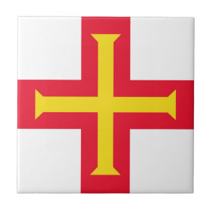 Guernsey flag ceramic tile