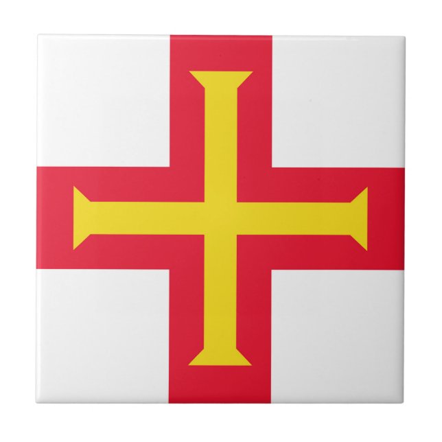 Guernsey flag ceramic tile (Front)