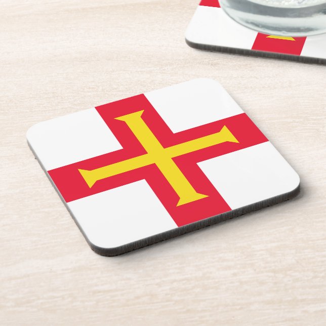 Guernsey flag coaster (Left Side)